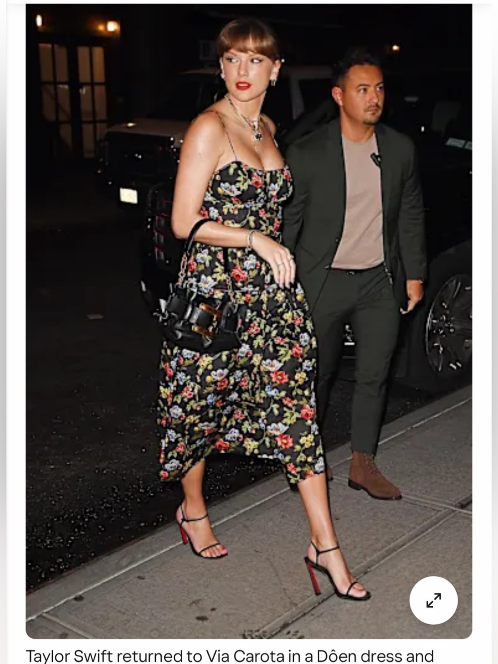 Doen Black Floral Spaghetti-Strap Maxi Dress